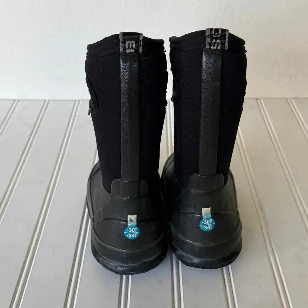 Bogs Kids Classic High Handles boots black cutout handles toddler size 10